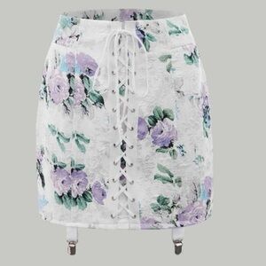 Floral skirt woman Xs